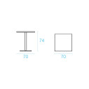 Emu Tavolo Quadrato Pieghevole 70x70 Darwin Misure