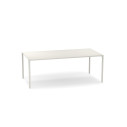 Tavolo Rettangolare Piano in Alluminio Terramare Bianco opaco