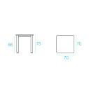 Emu Tavolo Quadrato 70x70 Star Misure