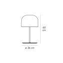 Fontanaarte Equatore Media oro opaco lampada da tavolo dimensioni