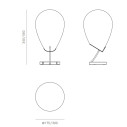 Equilibrio S Lampada da tavolo Firmamento Milano dimensioni