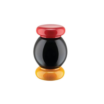 Alessi ES18 Macinasale, pepe e spezie in legno di faggio Nero-Giallo-Rosso