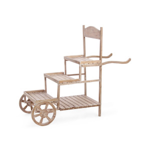 Espositore 3p carrello naturale