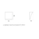 Estia 2012 lampada a parete 9010 novantadieci dimensioni