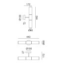 Etoile 274.04 lampada da parete Il Fanale dimensioni