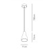 Eva Mini Ø 11 lampada a sospensione Modo Luce dimensioni