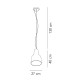 Eva Maxi Ø 27 lampada a sospensione Modo Luce dimensioni