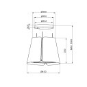 Faber Beat Titanium Matt F45 Cappa ad Isola Sospesa etichetta dimensioni