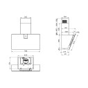 Faber Soft Edge 80 Nero Ingo Cappa a parete dimensioni
