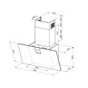 Faber Soft Edge 80 Nero Ingo Cappa a parete dimensioni