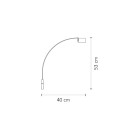 FontanaArte Falena lampada da parete dimensioni