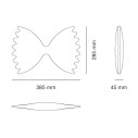 Farfalla 2516G lampada a parete 9010 novantadieci dimensioni