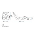 Faz Lettino Vondom dimensioni
