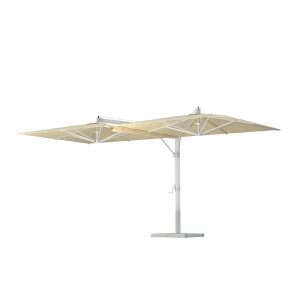 Fellini Alluminio ombrellone multiplo versione a V 300x600