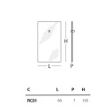 Fiction Specchio H 105 Glas dimensioni