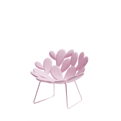 Filicudi Poltrona colorata con base a slitta Pink