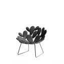 Filicudi Poltrona colorata con base a slitta Black Qeeboo vista