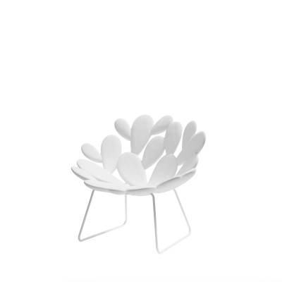 Filicudi Poltrona colorata con base a slitta White