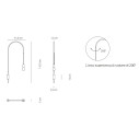 Filo Lampada da parete H 110,5 E27 Nero Zafferano dimensioni