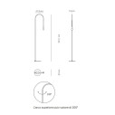 Filo lampada da terra E27 Nero Zafferano dimensioni