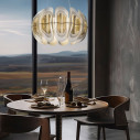 Fiordlys Suspension Round lampada a sospensione Gold Slamp ambientazione