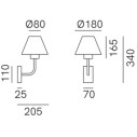 Fiordo 261.01.OR lampada da parete Outdoor Il Fanale dimensioni