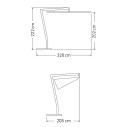 Flat ombrellone a braccio laterale 250x250 Ombrellificio Veneto dimensioni