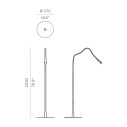 Flexiled lampada da terra Contardi dimensioni