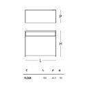 Float Cassettiera 180x45,5x90 Glas dimensioni