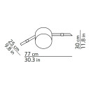Floed lampada da parete KDLN dimensioni