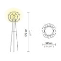 Flora Floor lampada da terra Gold Slamp dimensioni