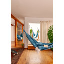 La Siesta Flora Blue Zebra Amaca King Size in cotone biologico ambientazione