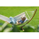 La Siesta Florencia Latte Amaca a Bastone Singola in cotone biologico ambientazione