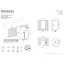 Dunavox Flow-32 cantina vino 32 bottiglie Full glass Nera Disegni di installazione