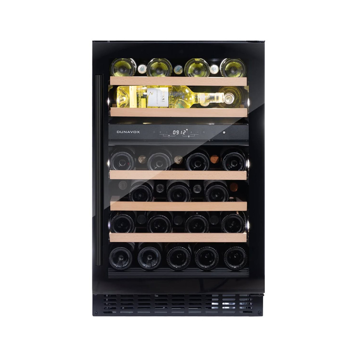 Dunavox Flow-38 cantina vino 38 bottiglie Full glass Nera