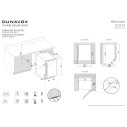 Dunavox Flow-46 cantina vino 46 bottiglie sottopiano Full glass Nera disegni di installazione