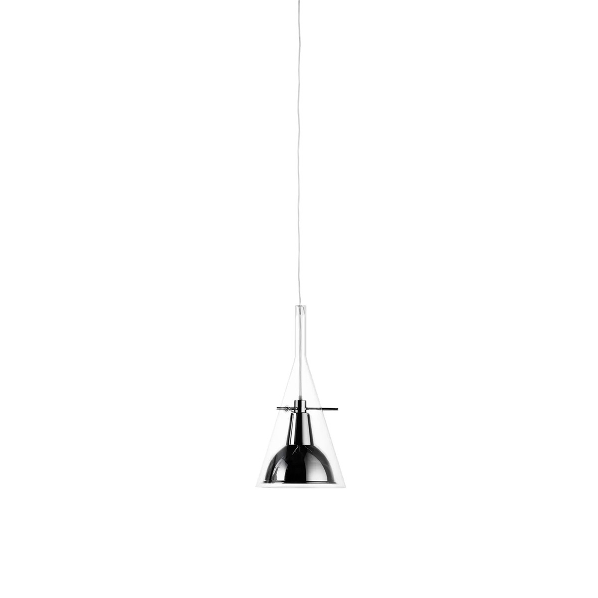 FontanaArte Flute Piccola cromo lampada a sospensione