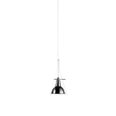 FontanaArte Flute Piccola cromo lampada a sospensione