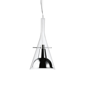 FontanaArte Flute XXL cromo lampada a sospensione
