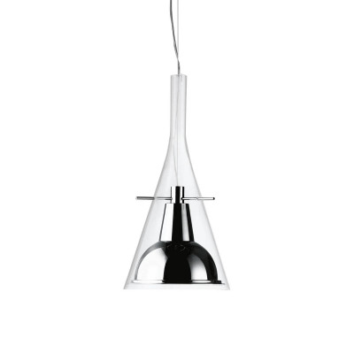 FontanaArte Flute XXL cromo lampada a sospensione