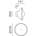 Foam 292.01 lampada da parete Il Fanale dimensioni