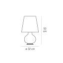 Fontanaarte Fontana Media ottone lampada da tavolo dimensioni