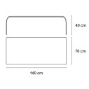 FontanaArte Fontana Tavolino 140x70 dmensioni