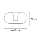 FontanaArte Fontanella Ø 40 lampada da tavolo dimensioni
