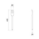 Fork 2516D lampada a parete 9010 novantadieci dimensioni