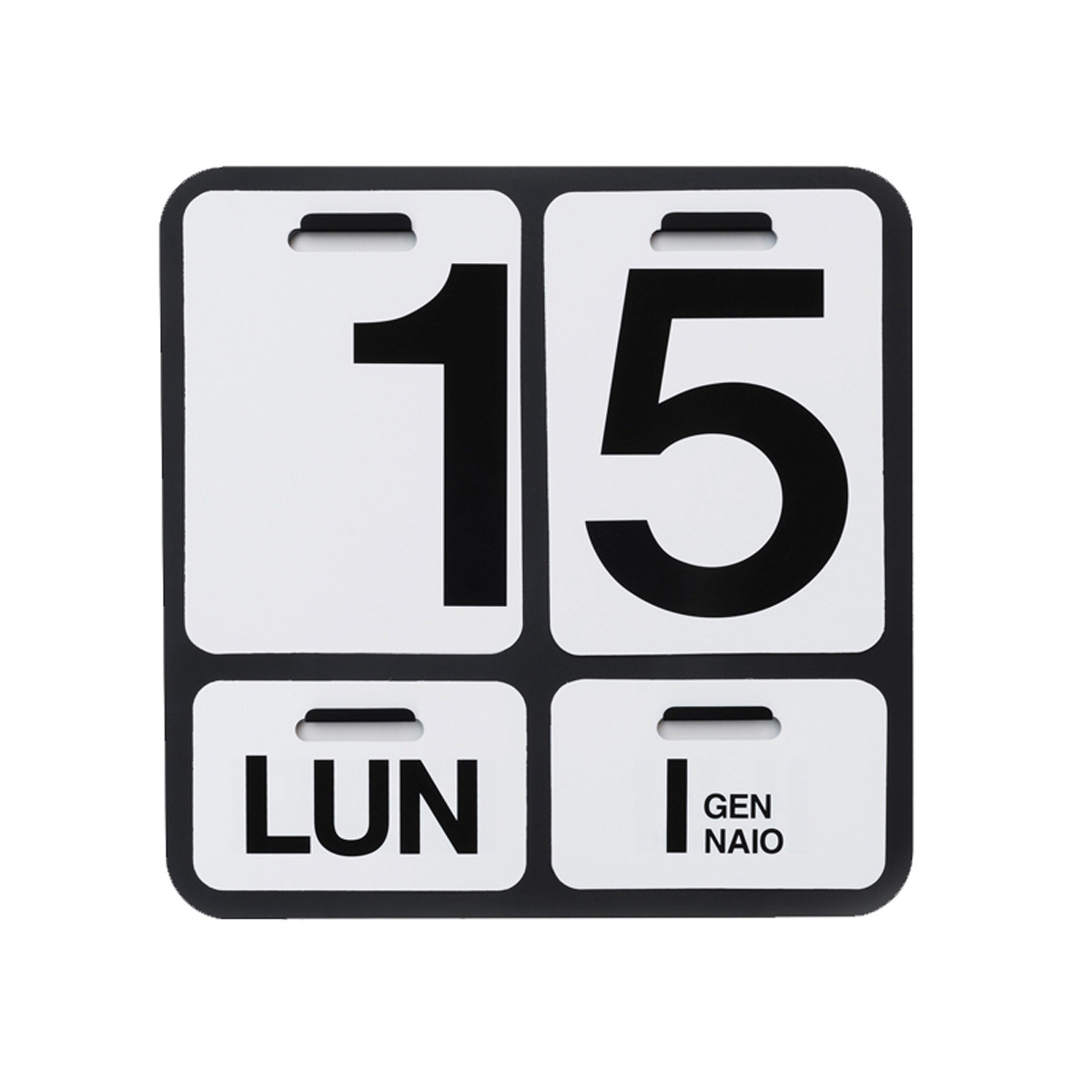 Formosa Calendario perpetuo Anodizzato Nero-Scritte Nere