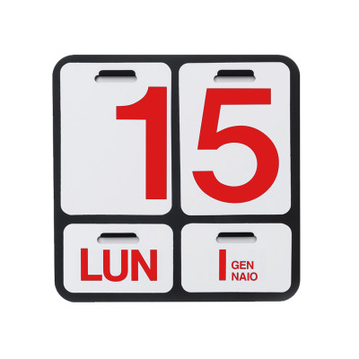 Formosa Calendario perpetuo Anodizzato Nero-Scritte Rosse