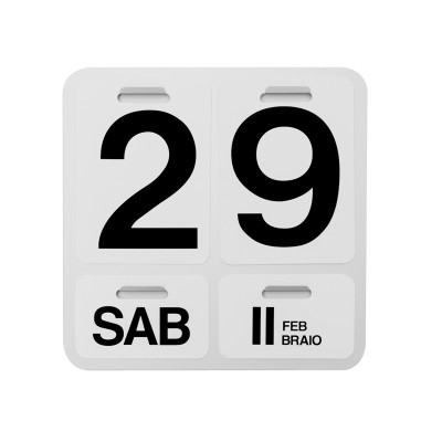 Formosa Calendario perpetuo Anodizzato Naturale-Scritte Nere