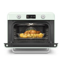 Forno combinato a vapore da appoggio Smeg COF01PGEU Verde Pastello aperto cottura