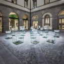 Fountain Tavolino Ø 80 Glas ambientazione